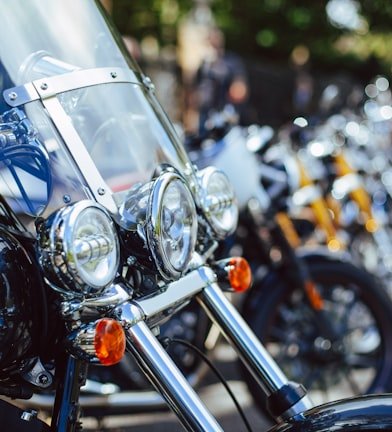 Close up photo of Harley-Davidson touring motorcycle